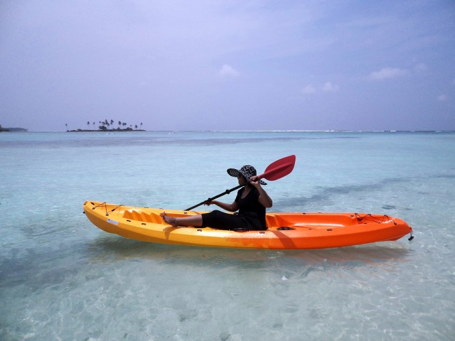 Canoeing Minicoy Island