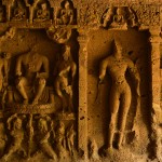 Aesthetically carved figurines set with Buddhist folklore