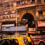 An old gateway adjacent to mumbai chawls