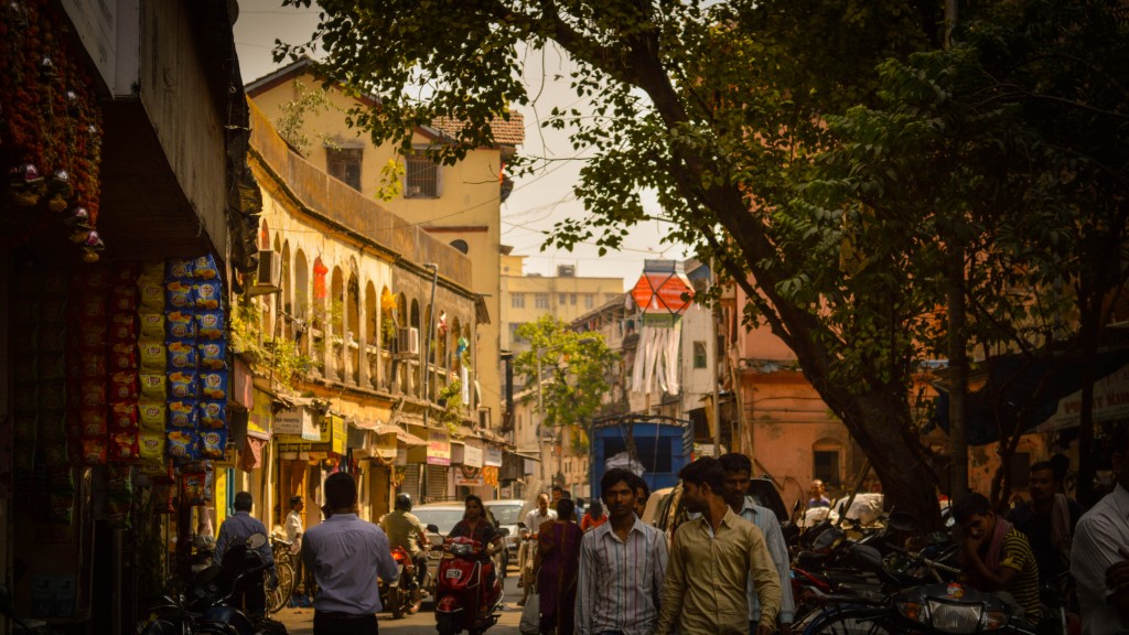 Decorated neighbourhood at Mumbai chawls