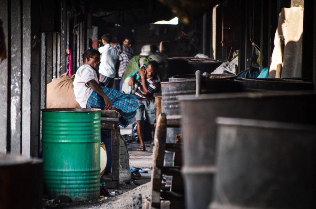 Laden with the wash loads at the Dhobi Ghat