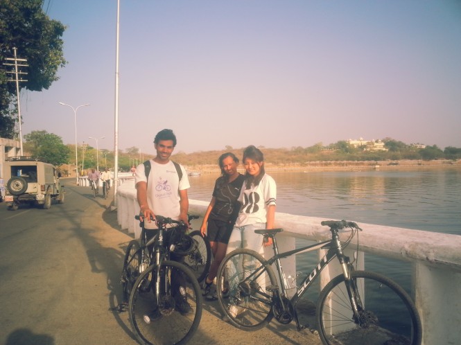Cycling with friends