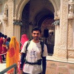 At the entrance of the temple