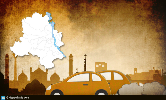 Air pollution in Delhi caused by vehicles