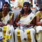 Traditional saris designed with new prints for Attukal Pongala