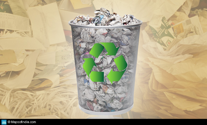 Waste paper recycling in India