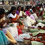 Women gathered for the Attukal Pongala festival