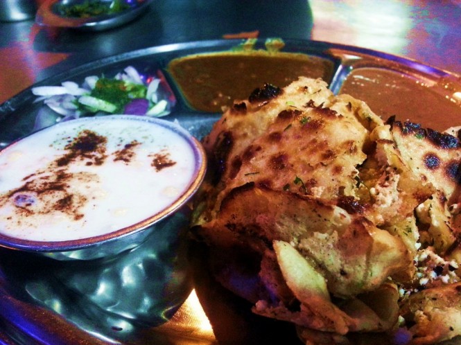 Amritsari chur chur naan at Paharganj Delhi