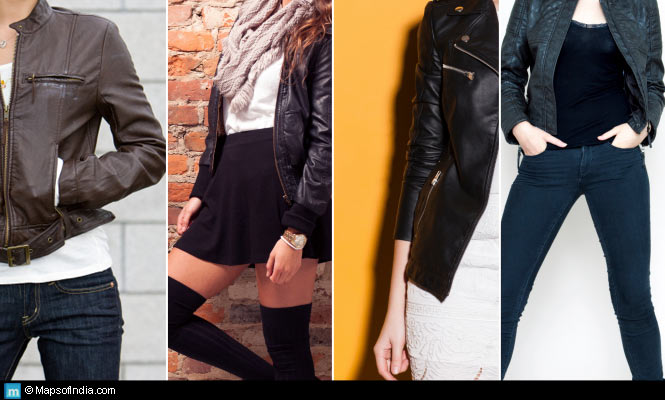 Leather jackets in style