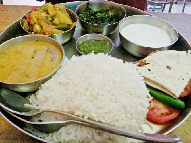 Nepali Thali at Paharganj Delhi