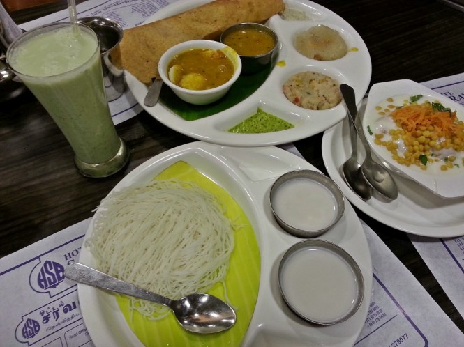 South Indian dishes at Saravana Bhavan,Delhi