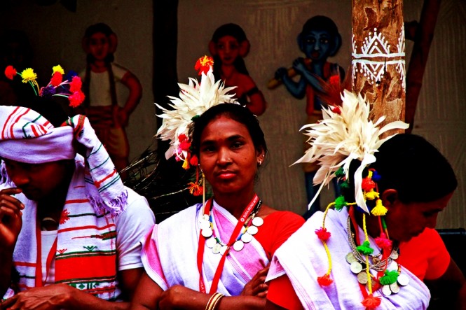 Surajkund Mela - Tribal dance performer during entry of Mela