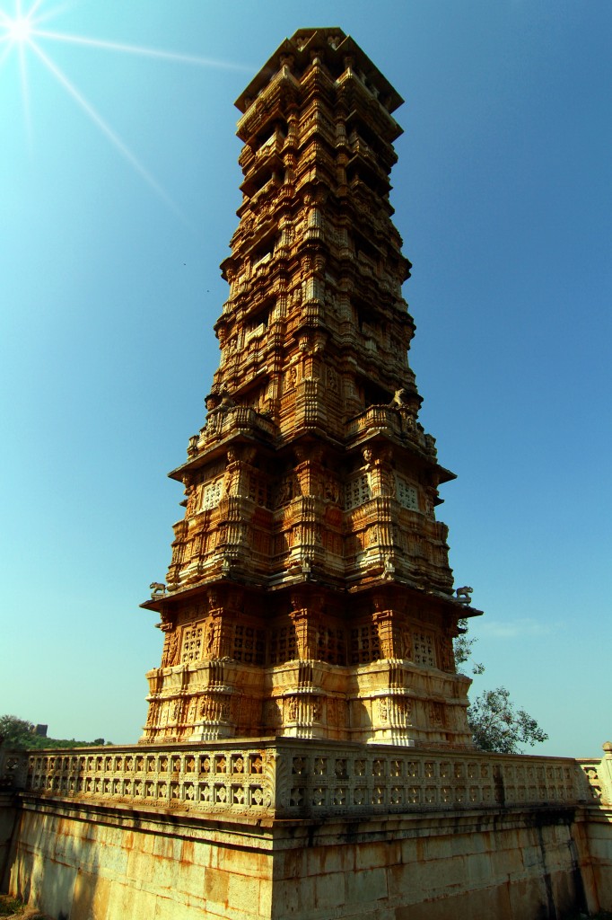 22 meter tower- Kirti Stambh within  Chittorgarh Fort