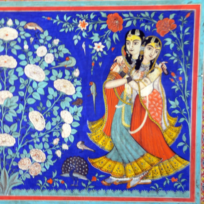 A painting from the Sheesh Mahal