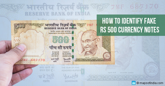 Identification of 500 Rupees Duplicate Note