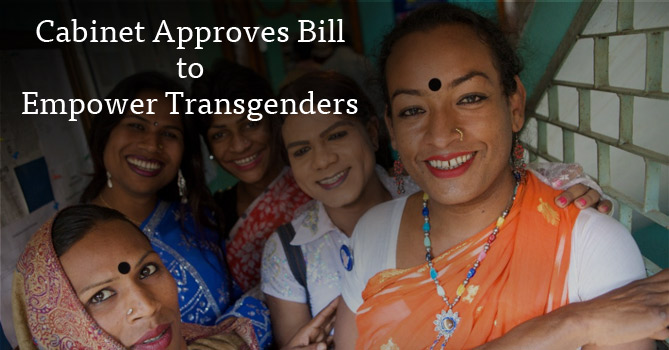 Cabinet Approves Bill to Empower Transgenders