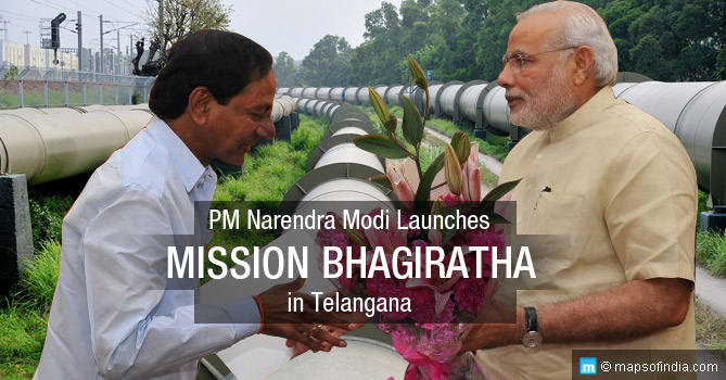 PM Narendra Modi Launches Mission Bhagiratha in Telangana
