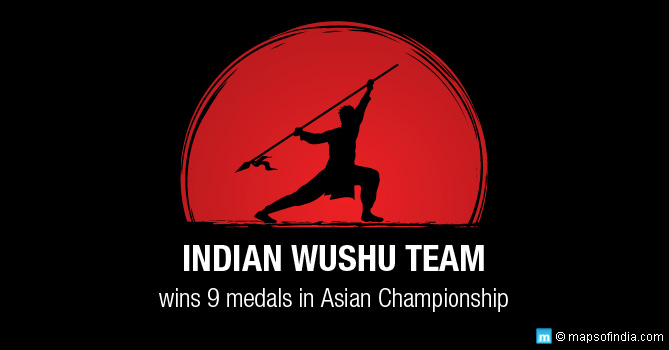 Indian wushu team wins 9 medals in Asian Championship