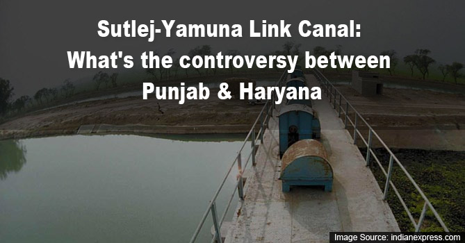 Sutlej Yamuna Link Canal Controversy
