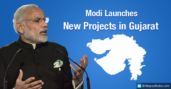 modi launches new projects in gujarat