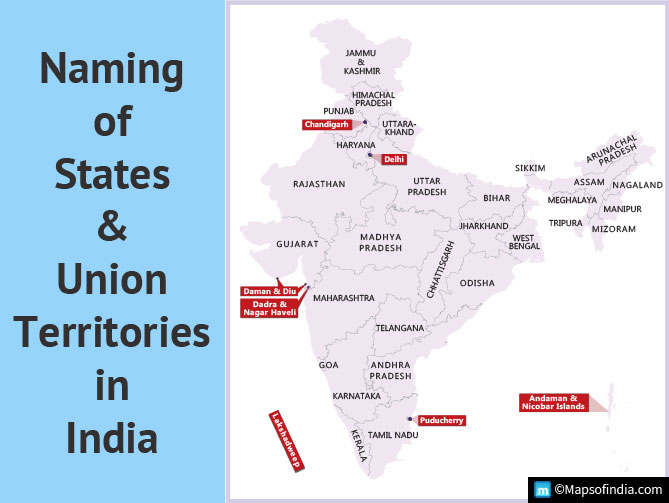 How States and Union Territories in India got their name