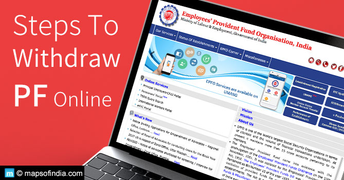 Steps to withdraw PF online