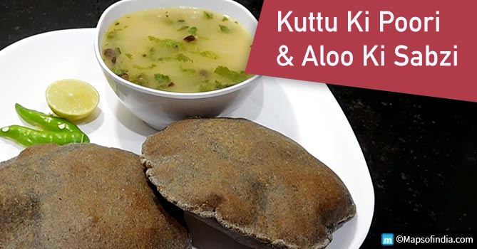 Kuttu ki Poori and Aloo ki Sabzi