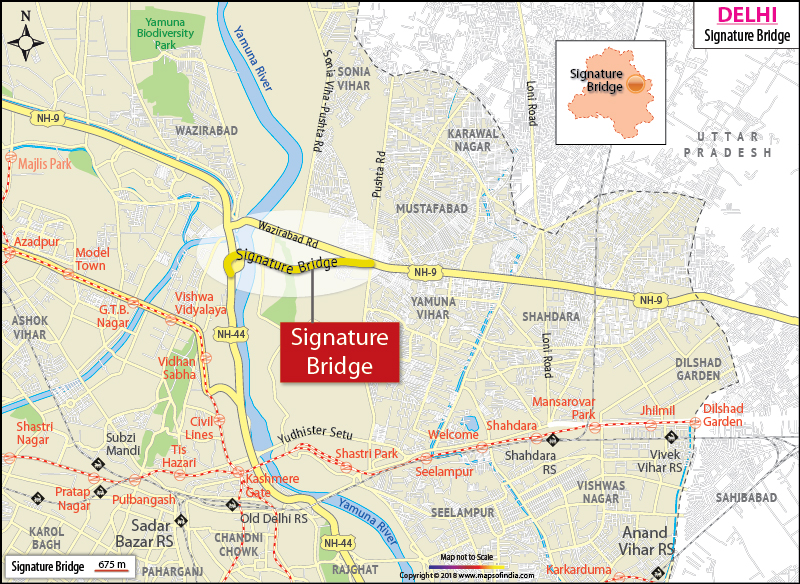 Location Map of Signature Bridge