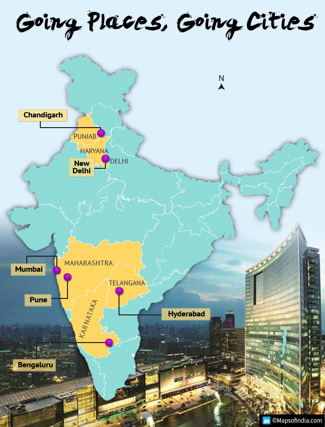 Best Indian Cities 2018 Map