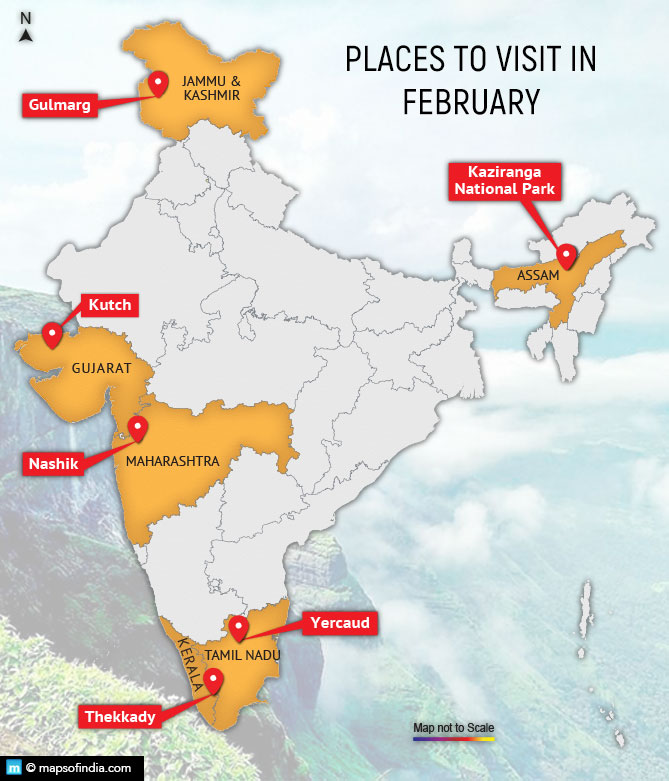 Places to Visit in February Map