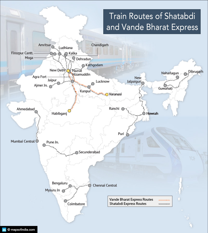 routes of vande bharat express map