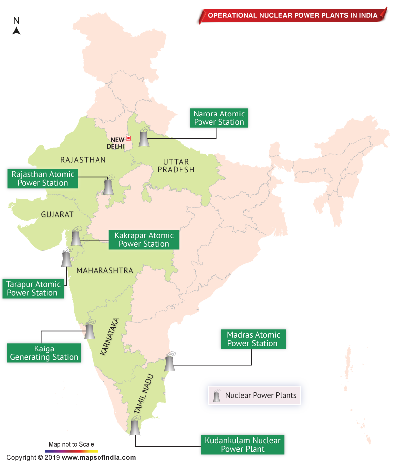 Thermal And Nuclear Power Plants In India Map