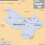 Map Showing Top 5 Places to Eat in Mussoorie
