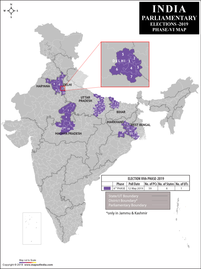 Elections 2019 - Phase 6 Map