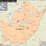 Map Showing Top 5 Places to Eat in Jodhpur