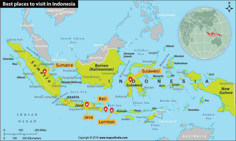 Map - Best Places to Visit in Indonesia