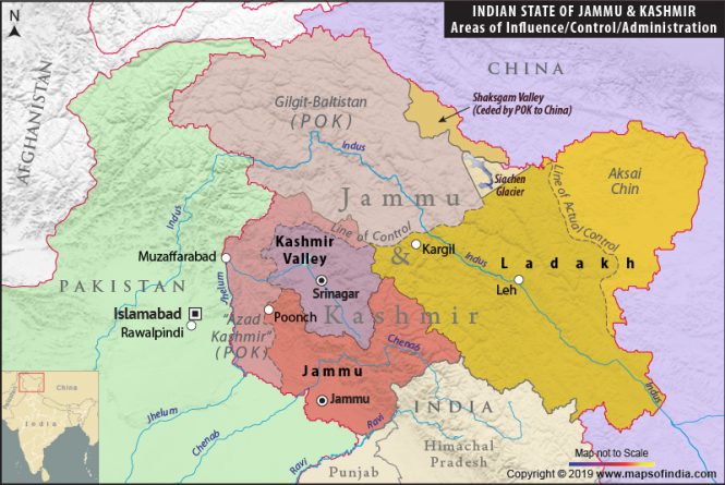 Jammu, Kashmir, ladakh, Pakistan & China