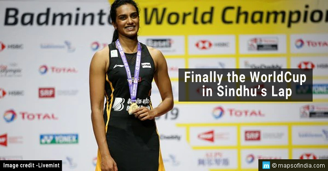 Finally the World Cup in PV Sindhu's Lap