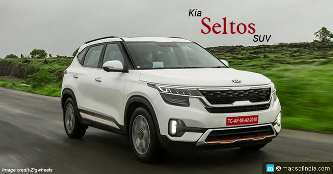 The image depicts a car Kia Seltos