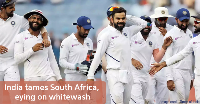 India team has defeated the South African team in 2nd Test Match