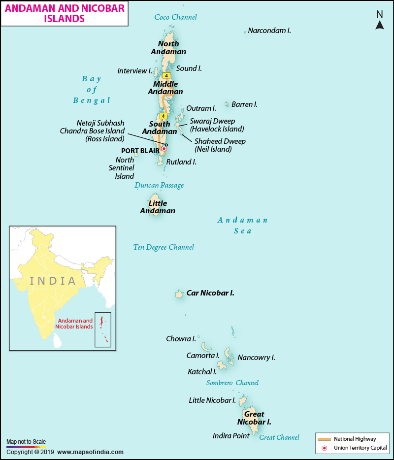 Map Of Andaman And Nicobar Islands 