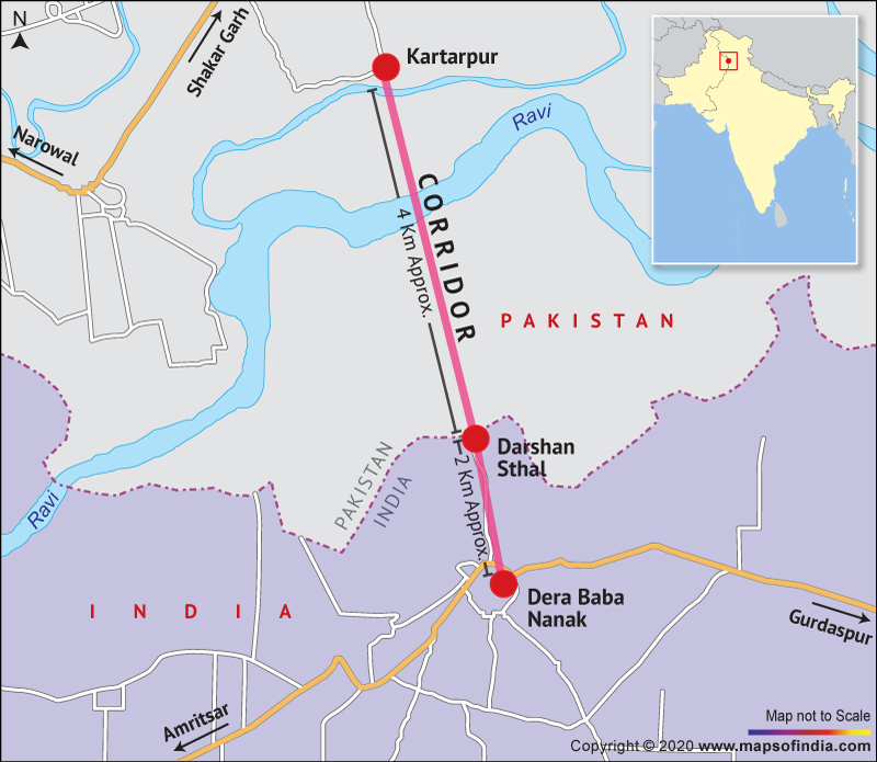 Kartarpur Corridor Map