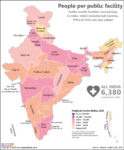 Map of India Showing Number of People Per Public Facility