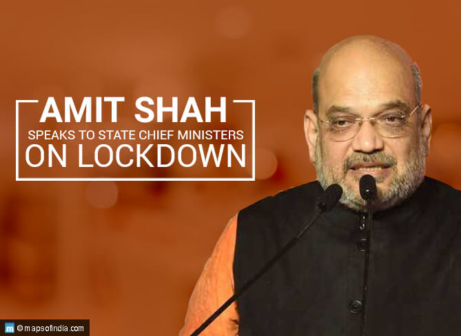 Amit Shah Speaks to State Chief Ministers on Lockdown