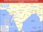 Map Depicting Location of Cyclone Nisarga