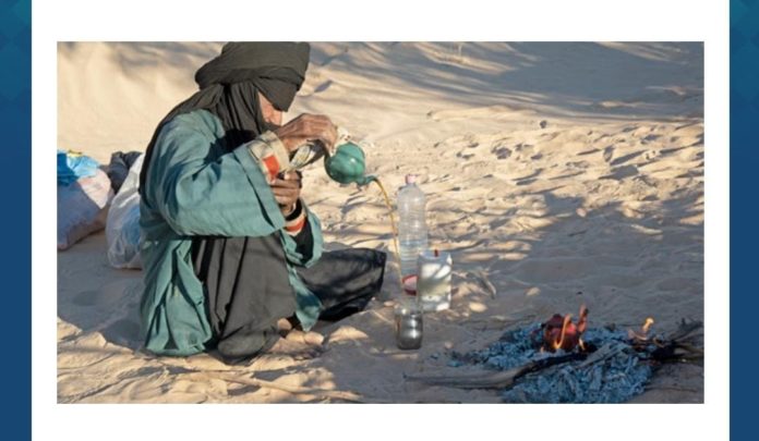 Name these nomadic people of the Sahara desert who are known for their unique tea ceremony and blue coloured veil.