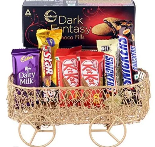 Chocolates and cookies for Rakhi gifts for sisters