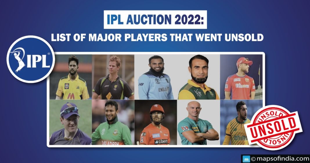 IPL Auction 2022 List of Major players that went unsold Cricket