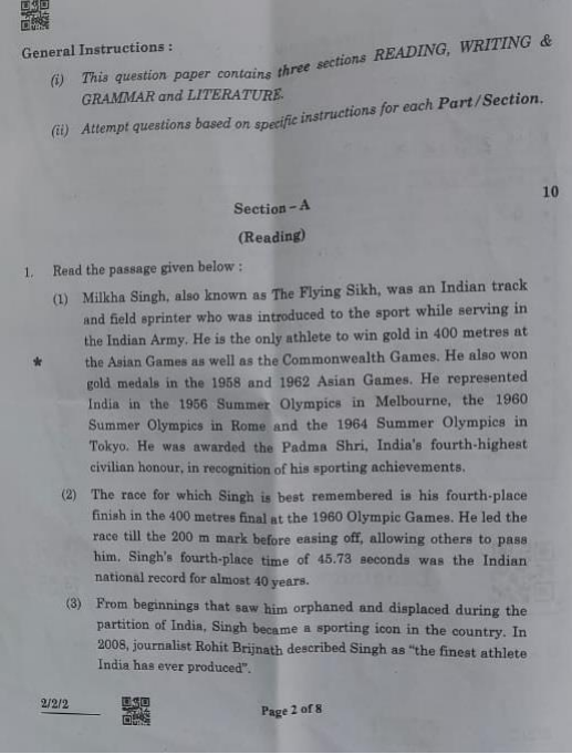 class 10 english lesson 2 question answer