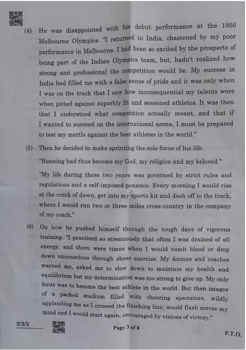 Class 10 English Literature Exam Today’s Term 2 Question Paper & Answer